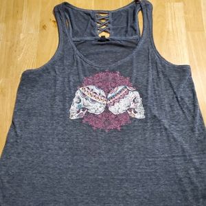 Torrid skull lose tank top